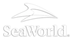 Seaworld logo, white version, on a transparent background