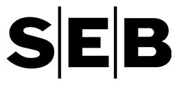Seb logo, black version, on a transparent background
