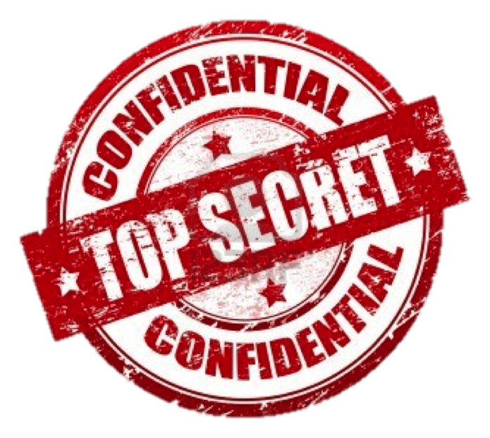 Secret logo on a transparent background