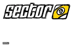 Sector 9 logo, monochrome version, on a transparent background