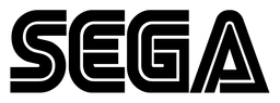 Sega logo, black wordmark version, on a transparent background