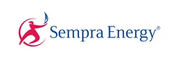 Sempra Energy logo, white wordmark version, on a transparent background