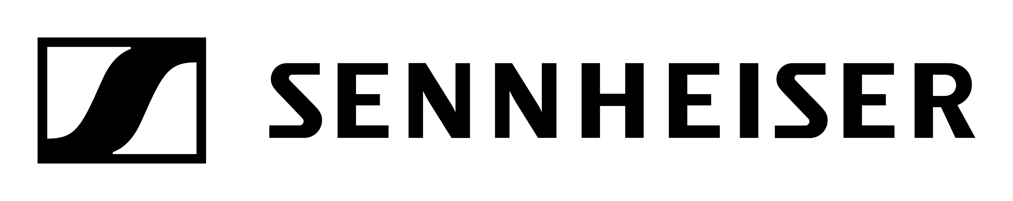 Sennheiser logo on a transparent background