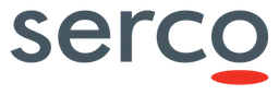 Serco Logo, Variante Wortmarke monochrom, auf transparentem Hintergrund