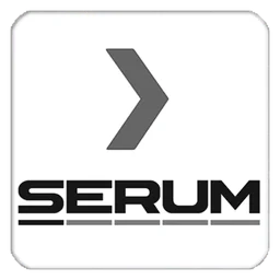 Serum logo, white icon version, on a transparent background
