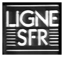 SFR logo, monochrome icon version, on a transparent background