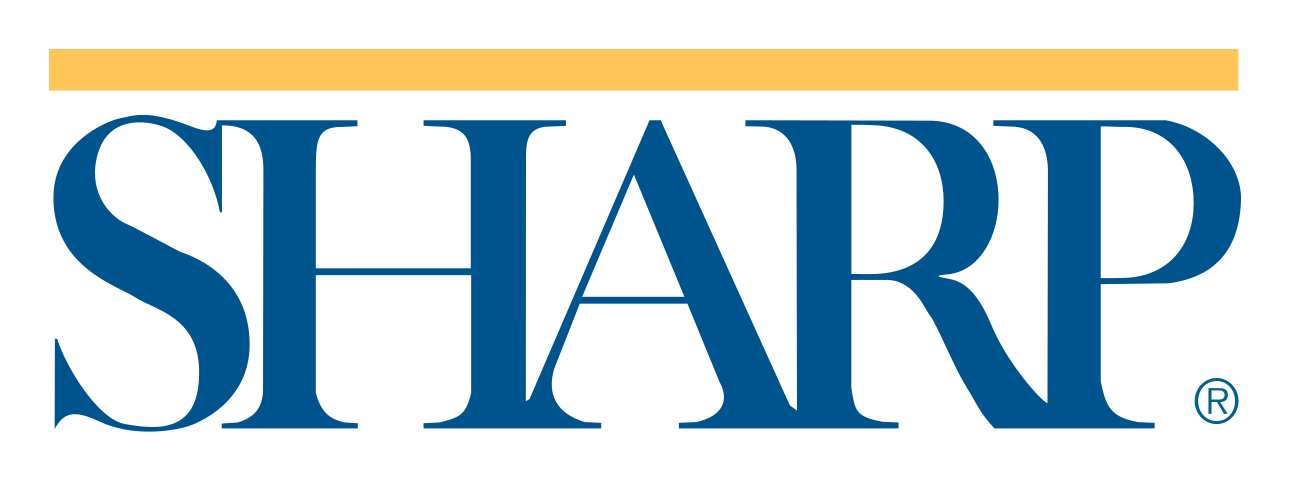 Sharp Healthcare logo on a transparent background