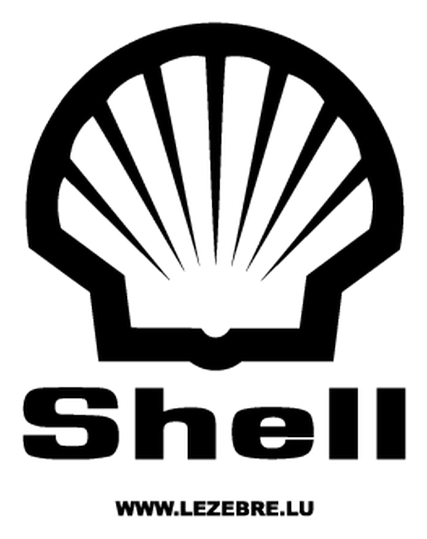 Shell logo, black version, on a transparent background