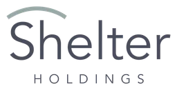Logo de Shelter, versión monocromo, sobre fondo transparente