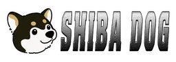 Shibadoge logo, monochrome wordmark version, on a transparent background