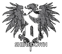 Shinedown logo, monochrome icon version, on a transparent background