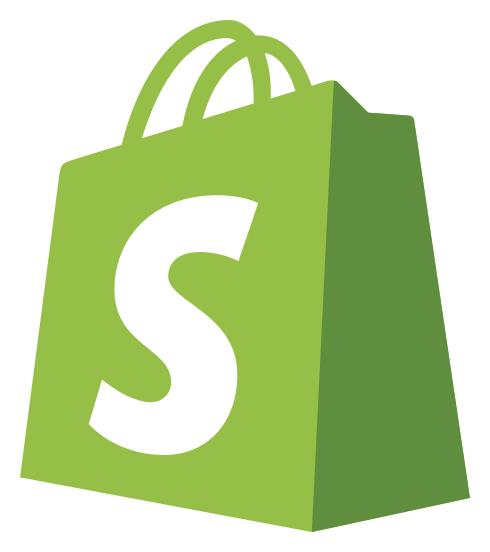 Shopify logo, icon version, on a transparent background