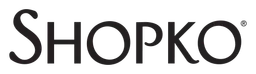 Shopko Logo, Variante Wortmarke schwarz, auf transparentem Hintergrund