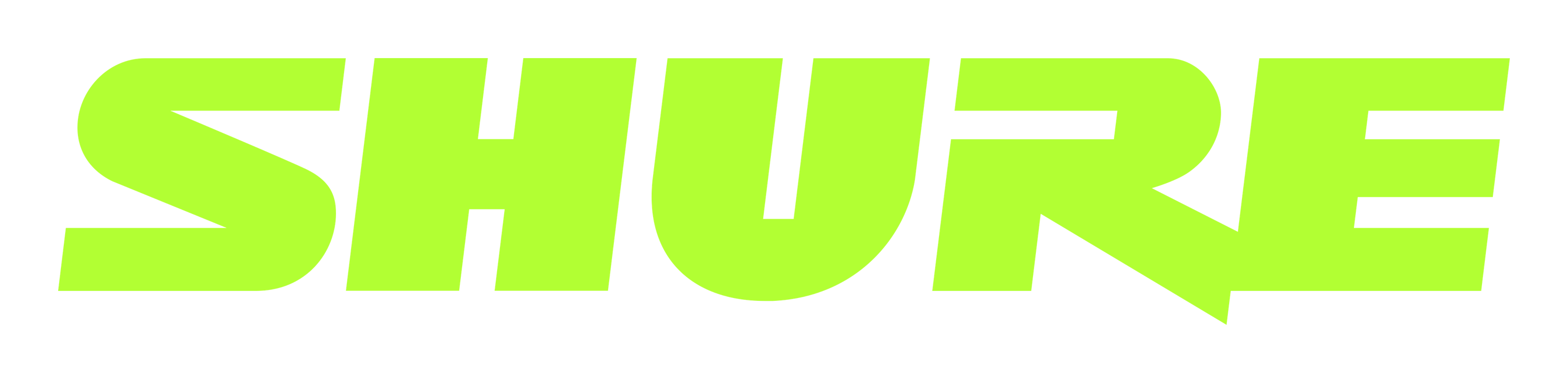 Shure logo on a transparent background
