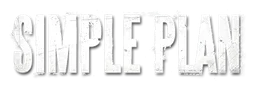 Simple Plan logo, white wordmark version, on a transparent background