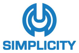 Simplicity logo, horizontal version, on a transparent background