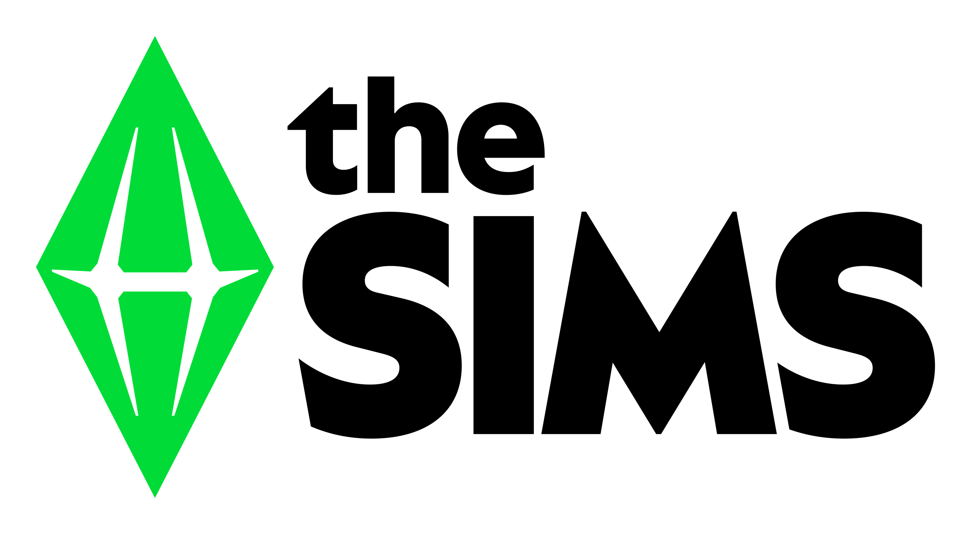 Sims logo on a transparent background
