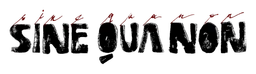 Sinequanon logo, black wordmark version, on a transparent background
