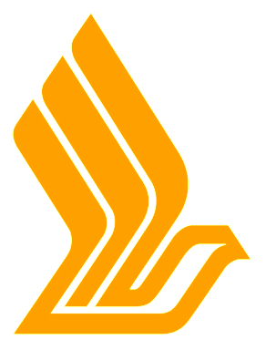 Singapore Airlines logo, horizontal version, on a transparent background