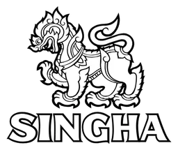 Singha logo, monochrome icon version, on a transparent background