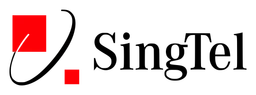Singtel logo, wordmark version, on a transparent background