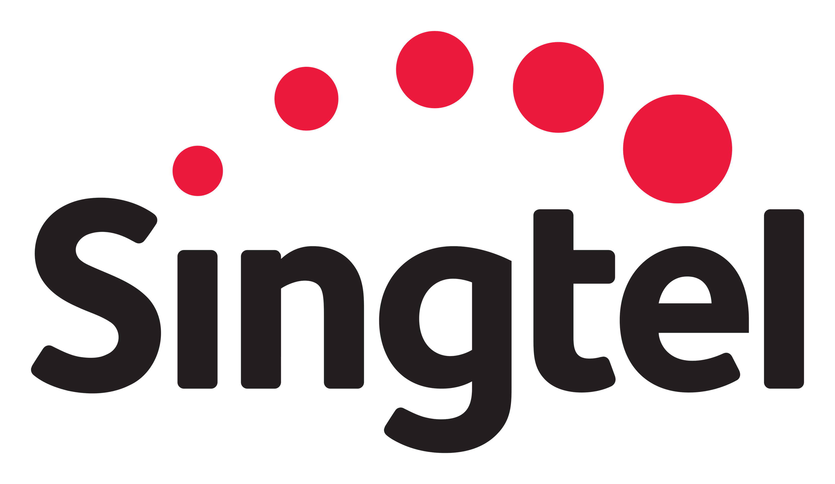 Singtel logo on a transparent background