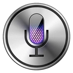 Siri Apple logo, monochrome icon version, on a transparent background