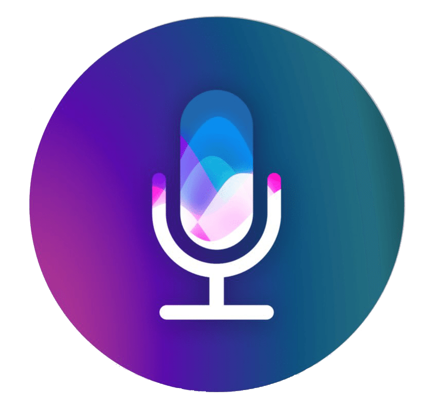 Siri Apple logo on a transparent background