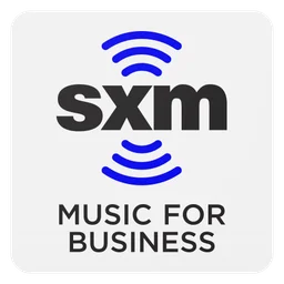 Sirius XM logo, white icon version, on a transparent background
