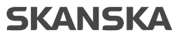 Logo da Skanska, versão logotipo preto, em fundo transparente