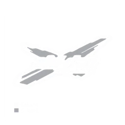 Ski Doo logo, white icon version, on a transparent background