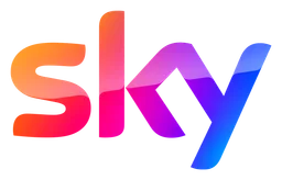 Sky logo, horizontal version, on a transparent background