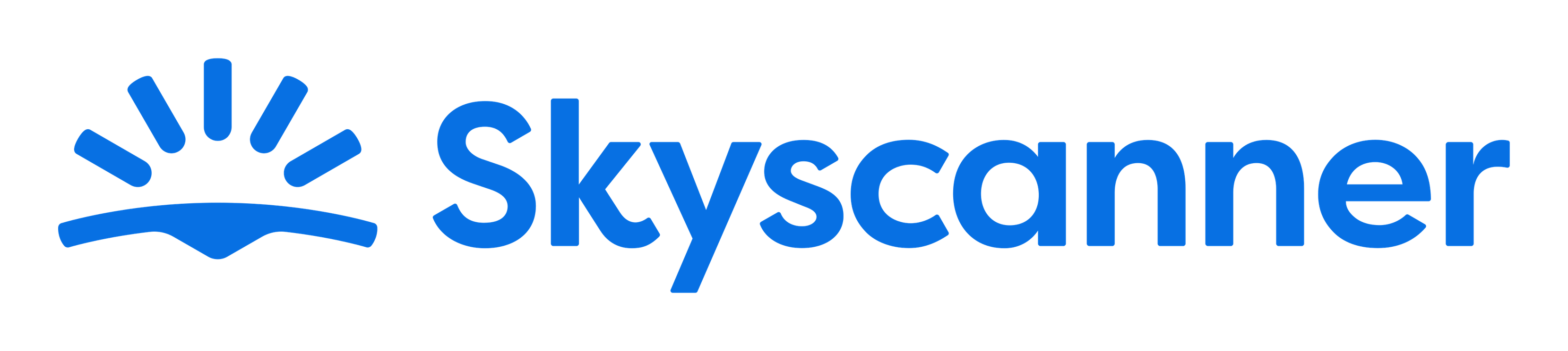 Skyscanner logo on a transparent background
