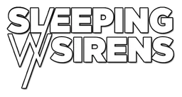 Sleeping With Sirens logo, monochrome version, on a transparent background