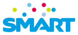 Smart Communications logo, horizontal version, on a transparent background