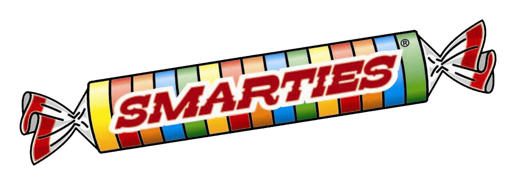 Smarties logo on a transparent background