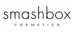 Smashbox Cosmetics logo, white version, on a transparent background