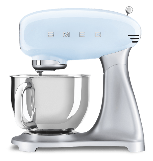 Smeg logo, white icon version, on a transparent background