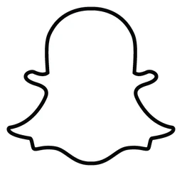 Snapchat logo, white icon version, on a transparent background