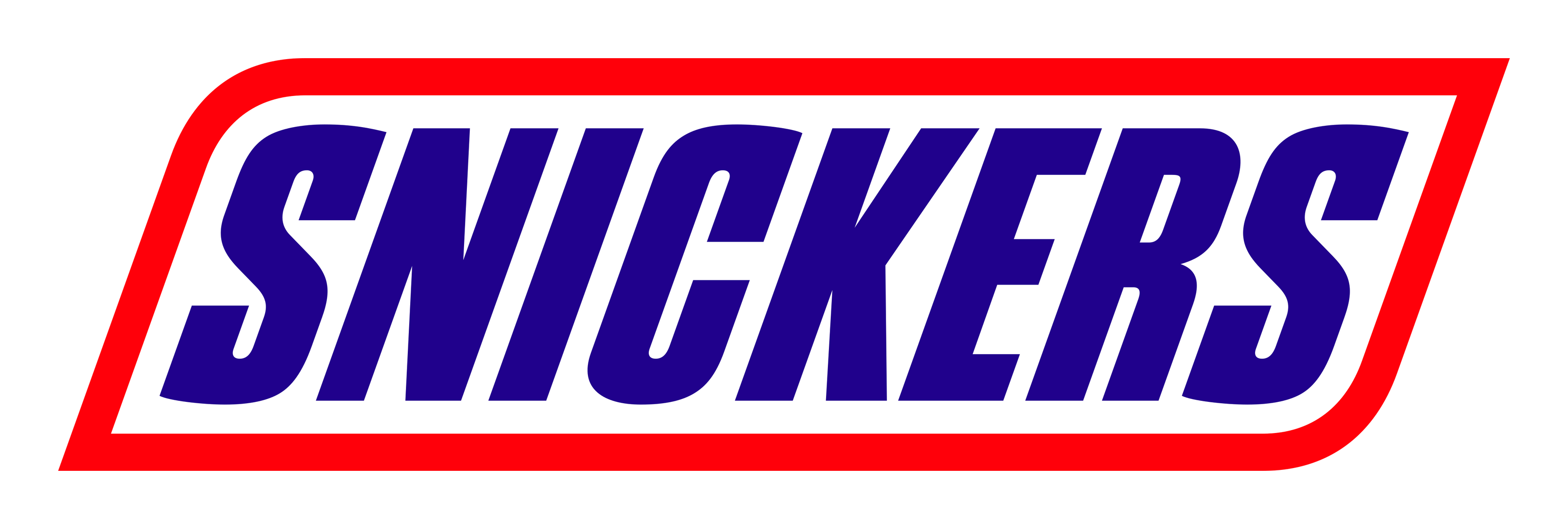 Snickers logo on a transparent background