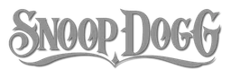 Snoop Dogg logo, monochrome wordmark version, on a transparent background