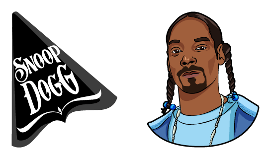 Snoop Dogg logo on a transparent background