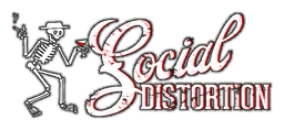 Social Distortion logo, horizontal version, on a transparent background