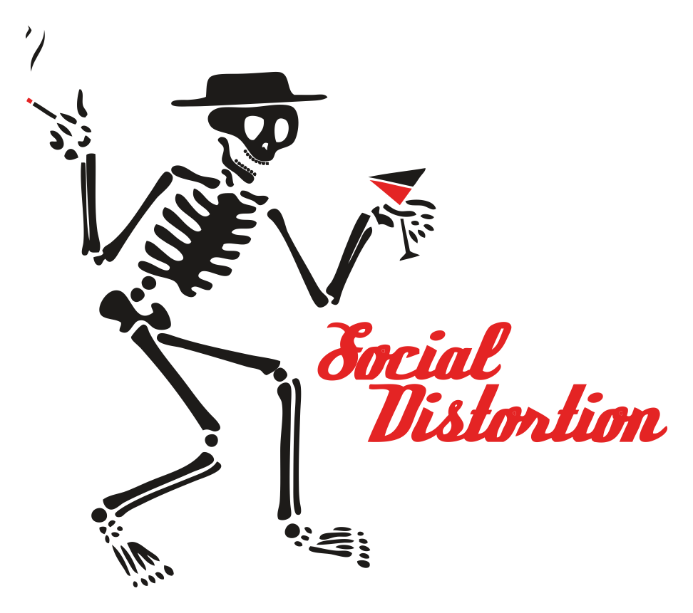 Social Distortion logo on a transparent background