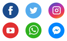 Social Media logo, horizontal version, on a transparent background