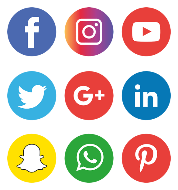 Social Media logo, icon version, on a transparent background
