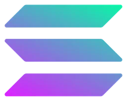 Solana logo, horizontal version, on a transparent background