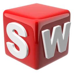 Solidworks logo, icon version, on a transparent background