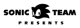Sonic Team logo, monochrome wordmark version, on a transparent background