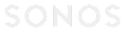 Logo da Sonos, versão logotipo branco, em fundo transparente